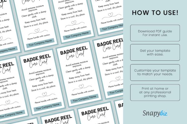 Badge Reel Care Card Editable Template Cc 54 Feature Images 8 Badge reel care card editable template - image 9