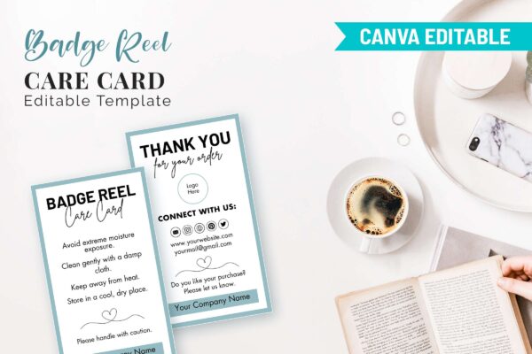 Badge Reel Care Card Editable Template Cc 54 Feature Images 9 Badge reel care card editable template - image 10