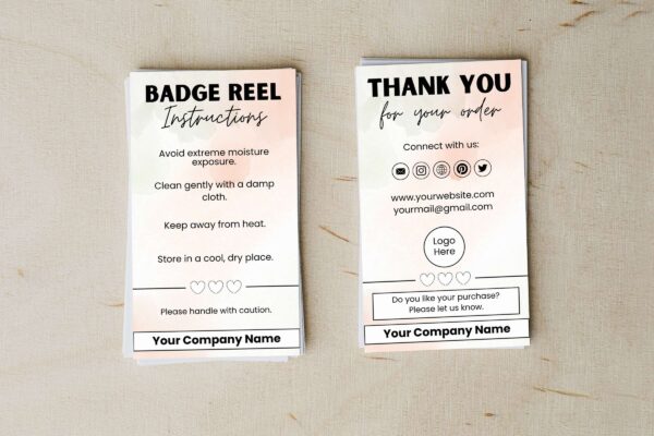 Badge Reel Editable Care Instructions Feature Images 3 Canva editable badge reel care instructions - image 4
