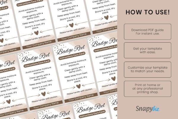 Badge Reel Instructions Care Card Template Cc 57 Feature Images 8 1 Badge reel instructions care card template - image 9