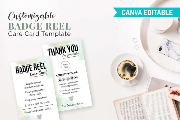 Badge Reel Instructions Care Card Template Cc 57 Feature Images 9 Customizable badge reel care card template - image 10