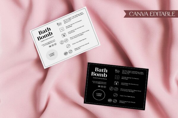 Bath Melt Care Guide Canva Template Feature Images 3 Bath bomb care guide canva templates - image 4