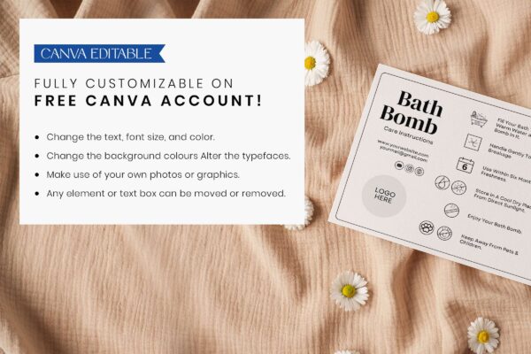 Bath Melt Care Guide Canva Template Feature Images 6 Bath bomb care guide canva templates - image 7