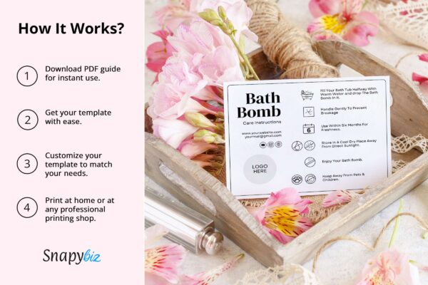Bath Melt Care Guide Canva Template Feature Images 7 Bath bomb care guide canva templates - image 8
