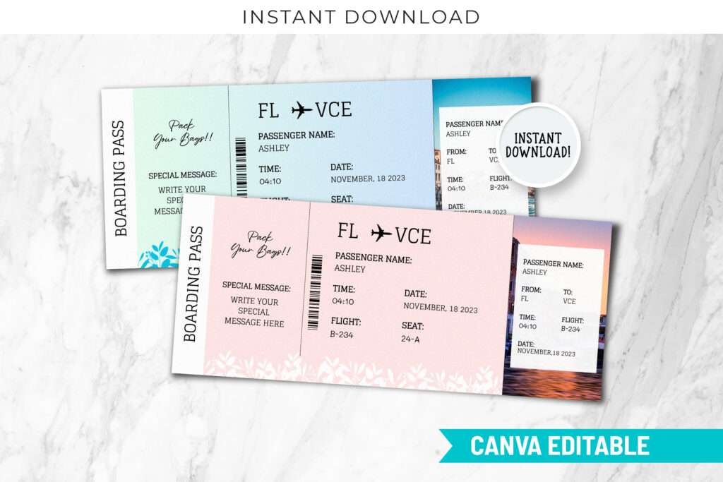 Boarding Pass Venice Templates Boarding Pass Venice Templates