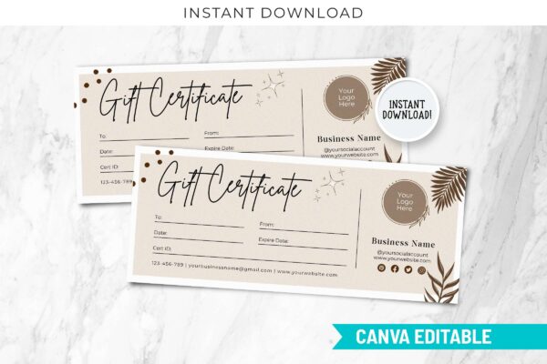 Boho Business Gift Certificate Template Canva Feature Images 1 Boho business gift certificate template - image 2