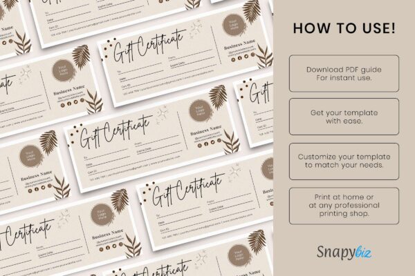 Boho Business Gift Certificate Template Canva Feature Images 10 Boho business gift certificate template - image 11