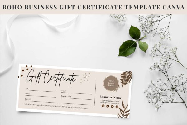 Boho Business Gift Certificate Template Canva Feature Images 3 Boho business gift certificate template - image 4