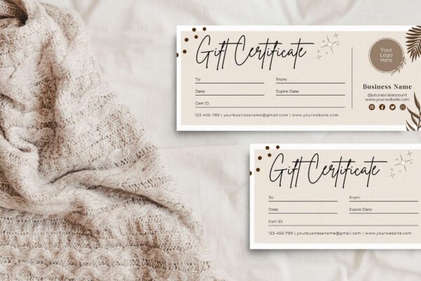 Boho Business Gift Certificate Template Canva Feature Images 9 Boho business gift certificate template - image 10