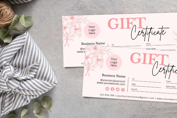 Boho Gift Certificate Canva Template Feature Images 7 Boho gift certificate canva template - image 8