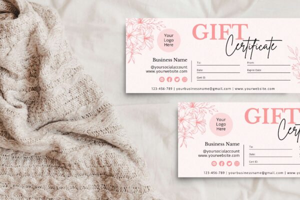 Boho Gift Certificate Canva Template Feature Images 9 Boho gift certificate canva template - image 10