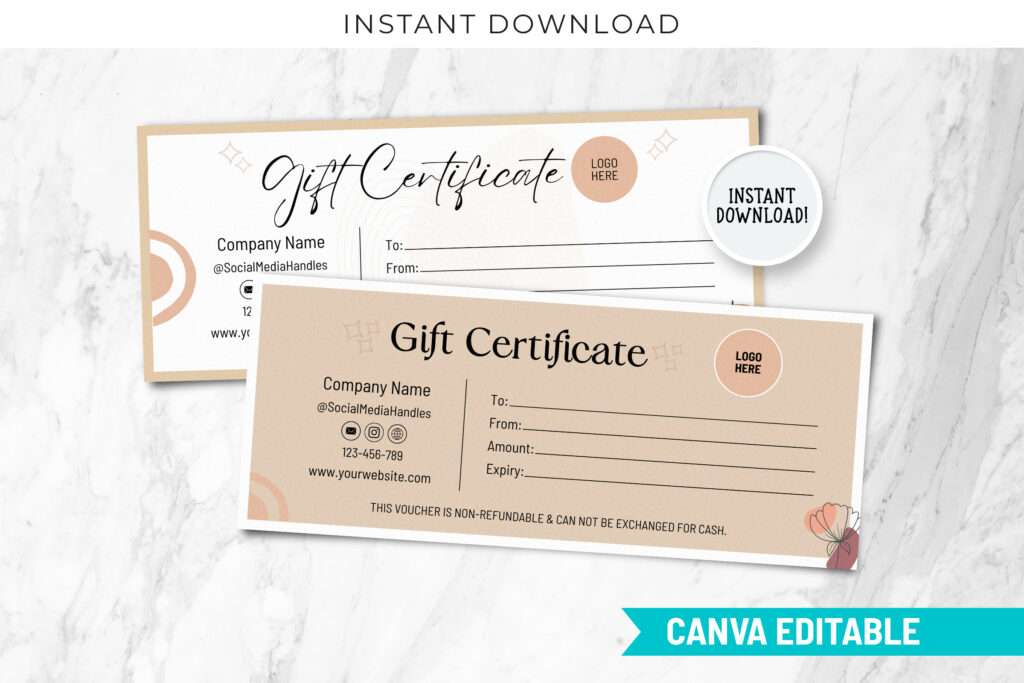 Boho Gift Certificate Template Boho Gift Certificate Template