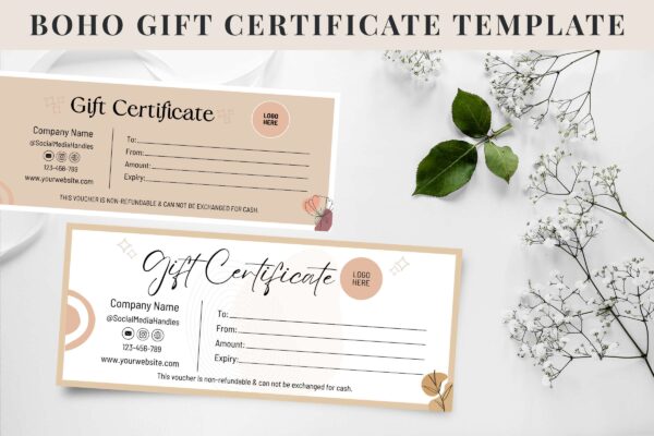 Boho Gift Certificate Template Ct 29 Feature Images 3 Boho gift certificate template - image 4
