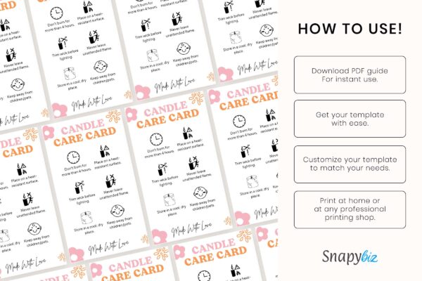 Candle Care Card Template Feature Images 10 Candle care card template - image 10