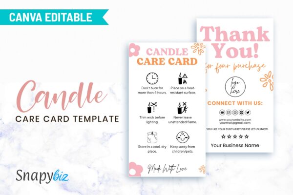 Candle Care Card Template Feature Images 2 Candle care card template - image 2