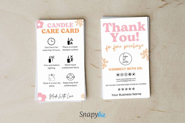 Candle Care Card Template Feature Images 3 Candle care card template - image 3