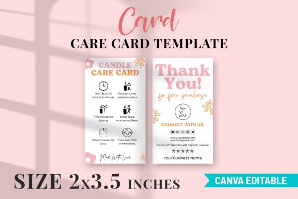 Candle Care Card Template Feature Images 4 Candle care card template - image 4