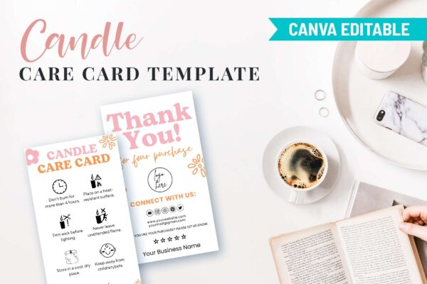 Candle Care Card Template Feature Images 8 Candle care card template - image 8