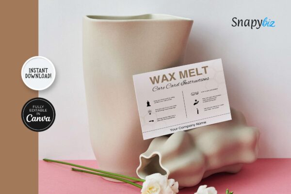 Canva Wax Melt Care Card Editable Template Feature Images 4 Canva wax melt care card editable template - image 5