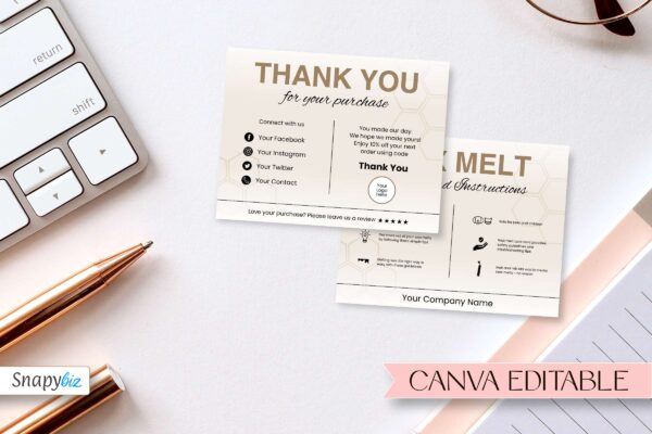 Canva Wax Melt Care Card Editable Template Feature Images 8 Canva wax melt care card editable template - image 9