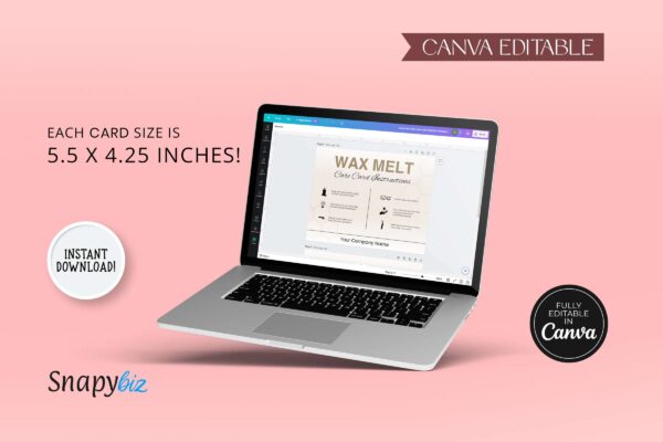 Canva Wax Melt Care Card Editable Template Feature Images 9 Canva wax melt care card editable template - image 10