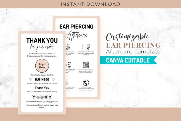 Customizable ear piercing aftercare - image 2