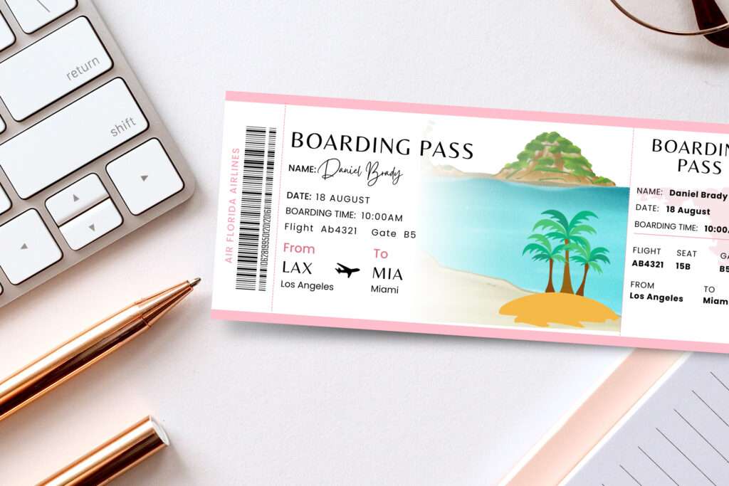 Miami Boarding Pass Template Miami Boarding Pass Template
