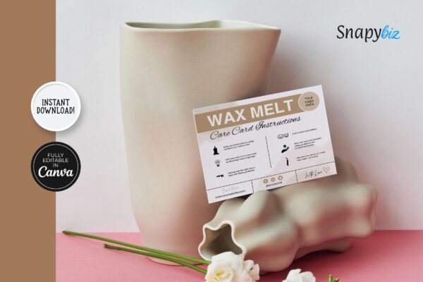 Customizable Wax Melt Care Card Instructions Feature Images 4 Customizable wax melt care card instruction - image 5