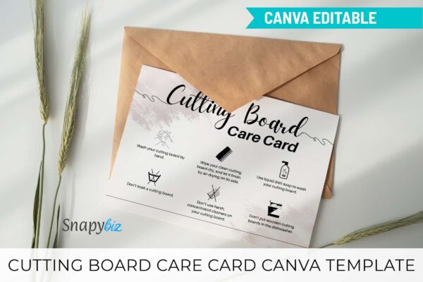 Cutting Board Care Card Canva Template Feature Images 10 Cutting board care card canva template - image 11