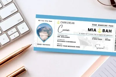 Editable Cruise Ticket Template
