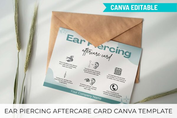 Ear Piercing Aftercare Card Canva Template Feature Images 10 Ear piercing aftercare - image 11
