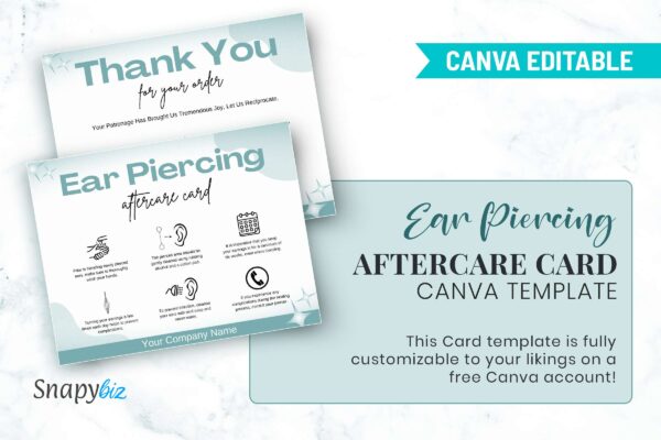Ear Piercing Aftercare Card Canva Template Feature Images 5 Ear piercing aftercare - image 6