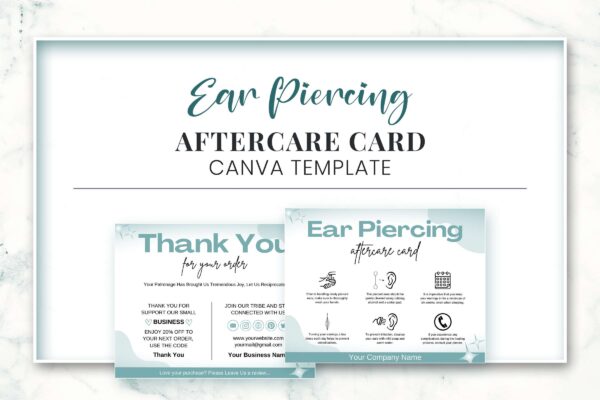 Ear Piercing Aftercare Card Canva Template Feature Images 6 Ear piercing aftercare - image 7