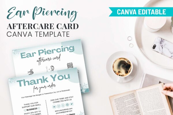 Ear Piercing Aftercare Card Canva Template Feature Images 9 Ear piercing aftercare - image 10