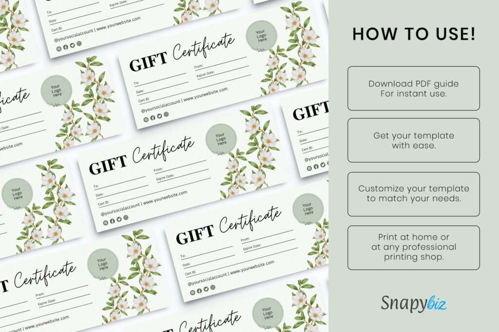 Minimal Gift Certificate Template Minimal Gift Certificate Template