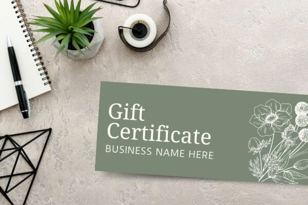 Editable And Printable Minimal Gift Certificate Template2 Minimal gift certificate template - image 4