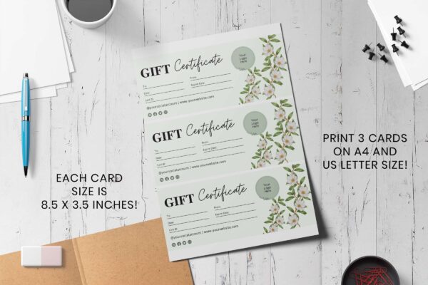 Editable And Printable Minimal Gift Certificate Template4 Minimal gift certificate template - image 6