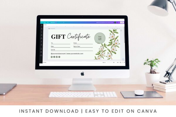 Editable And Printable Minimal Gift Certificate Template5 Minimal gift certificate template - image 7