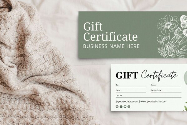Editable And Printable Minimal Gift Certificate Template9 Minimal gift certificate template - image 11