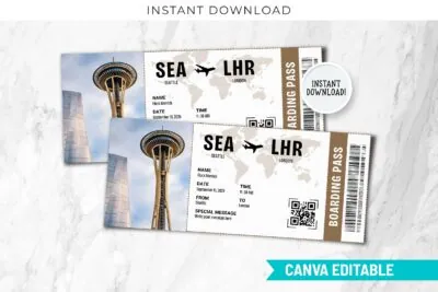 Boarding Pass Tickets Template