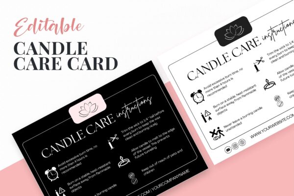 Editable Candle Care Card Cc 87 Feature Images 3 Editable candle care card template - image 4