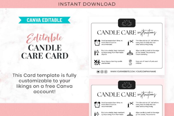Editable Candle Care Card Cc 87 Feature Images 4 Editable candle care card template - image 5