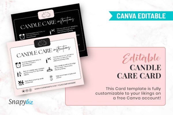 Editable Candle Care Card Cc 87 Feature Images 5 Editable candle care card template - image 6
