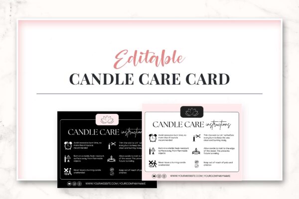 Editable Candle Care Card Cc 87 Feature Images 6 Editable candle care card template - image 7