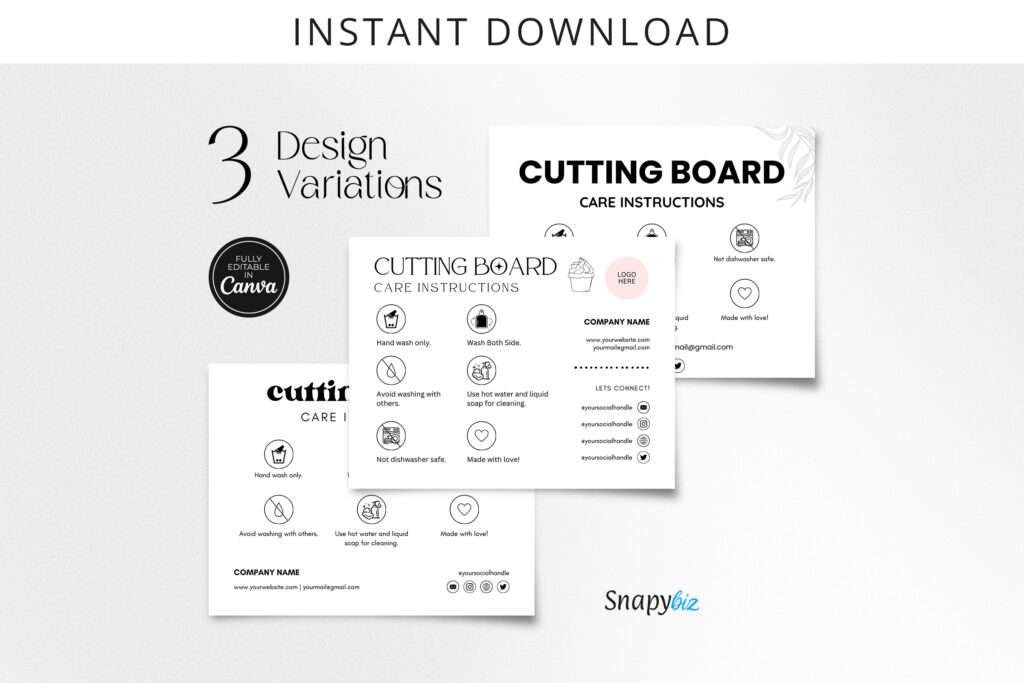 Editable Cutting Board Care Instructions Editable Cutting Board Care Instructions