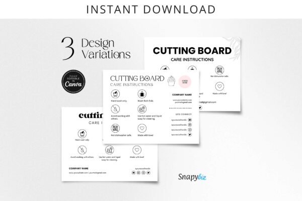 Editable cutting board care instructions - image 2
