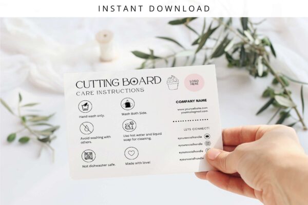 Editable cutting board care instructions - image 6