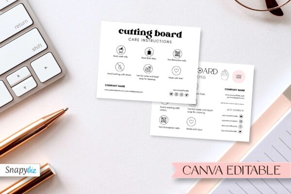 Editable cutting board care instructions - image 9