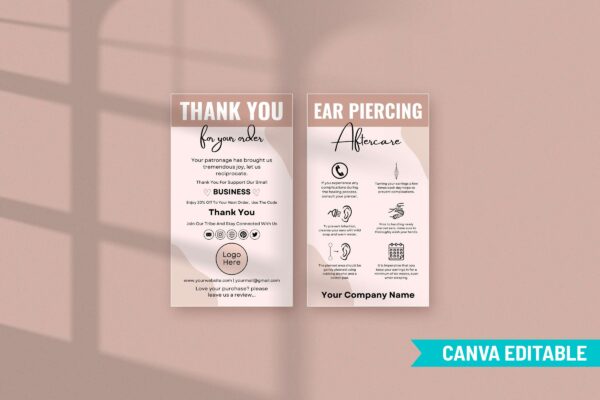 Editable Ear Piercing Aftercare Canva Template Feature Images 4 Editable ear piercing aftercare template - image 5