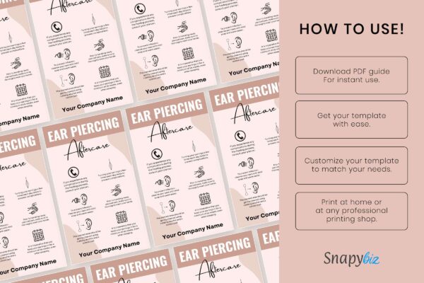 Editable Ear Piercing Aftercare Canva Template Feature Images 8 Editable ear piercing aftercare template - image 9
